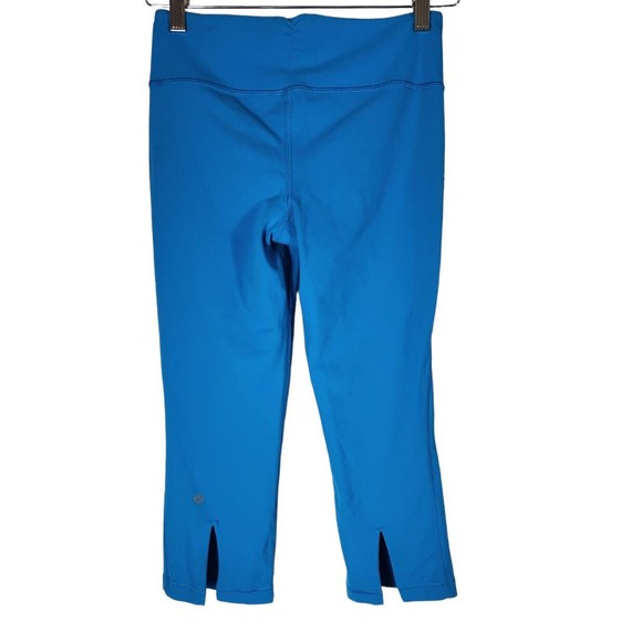 Lululemon Women's Blue Elastic Waist Athletic‎ Crop Activewear Pants Size 4 - Picture 2 of 8